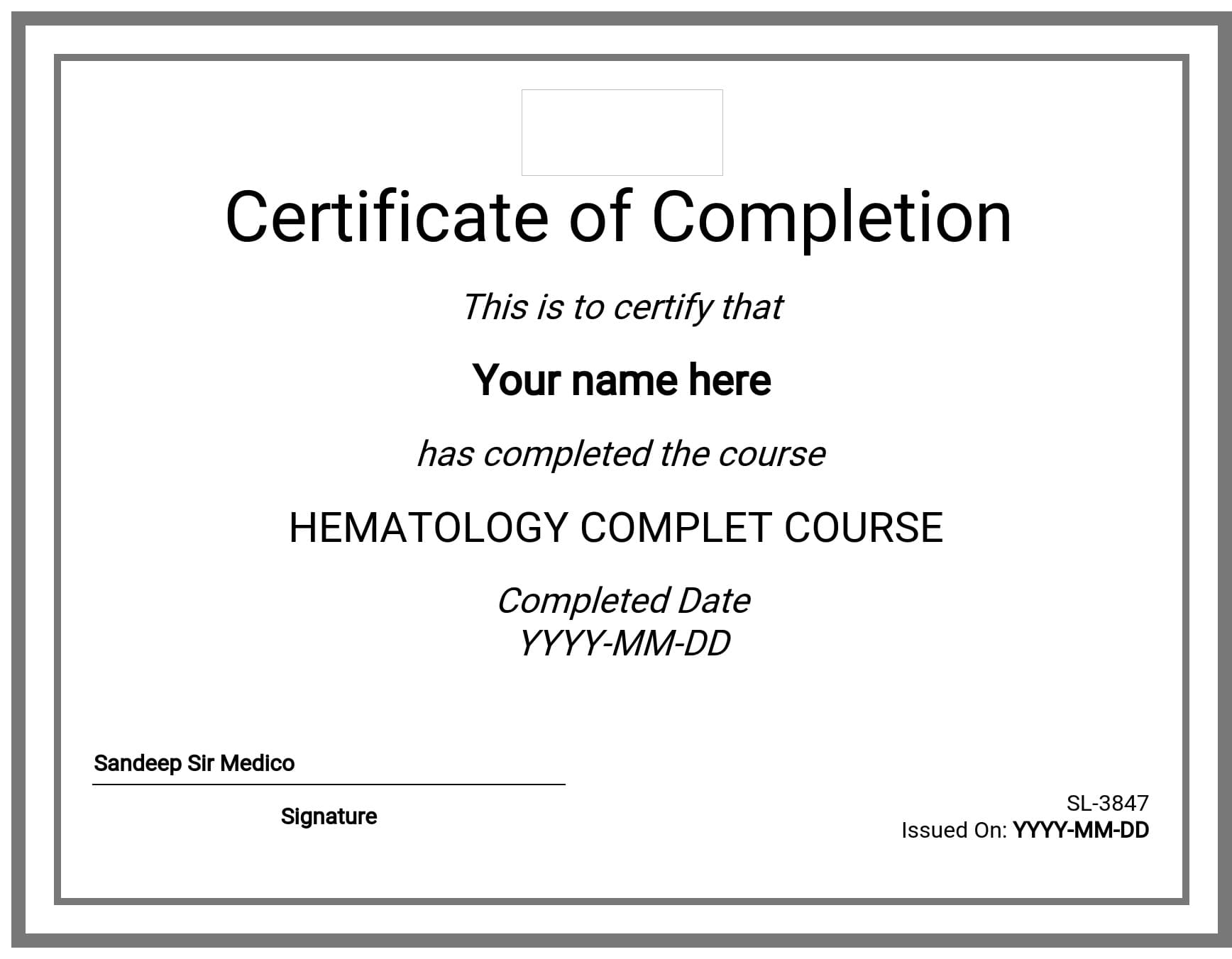 Course Certificate